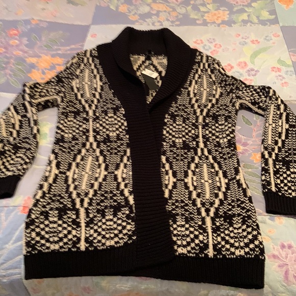 Talbots Long Shawl Collar Sweater Sz M - Picture 2 of 7